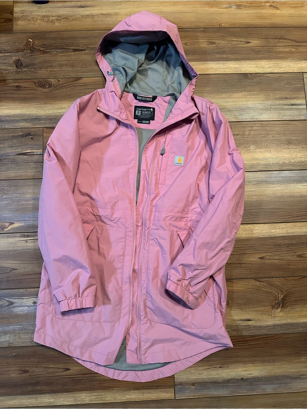 Carhartt Women’s Rain Defender Pink Hooded 
 Jacket